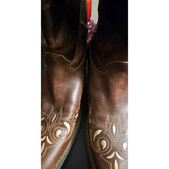 Durango Crush Brown Ladies Pull On Westin Leather Boots Size US 9M - Picture 11 of 11